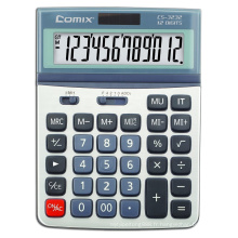 Comix Comix Promotional Flexible Flexible Dual Power 12 chiffres Calculatrice de bureau